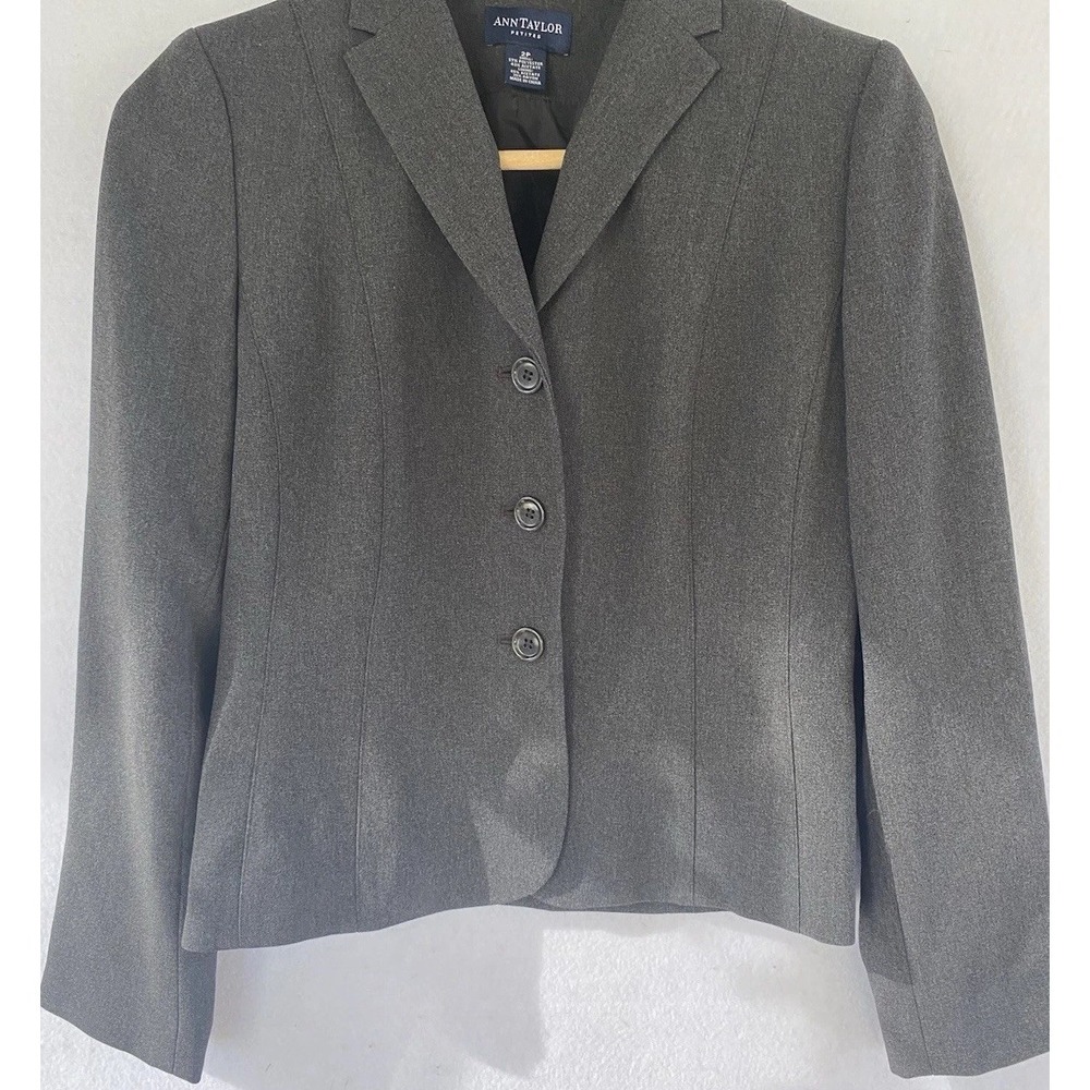 Ann Taylor Black Blazer Petite 2 Heritage Formal‎ Business Wedding Preppy